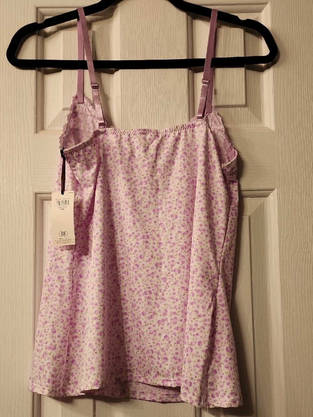 Laura Ashley Lavender Floral Lace-Trim Camisole - Picture 5 of 5